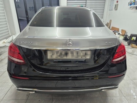 벤츠 E450 고광택 GT 실버 투톤 랩핑 WRAP91 / 마산, 김해, 창원