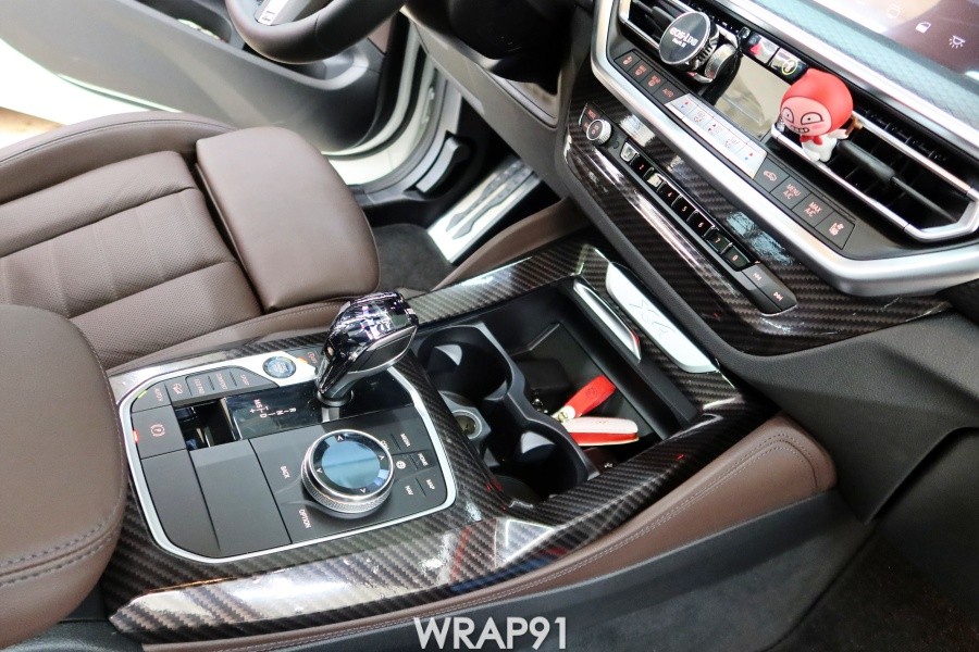 BMW X4 실내 포인트 랩핑 - 3M 4D 리얼카본, 경남 창원 자동차 랩핑 전문점 랩91 / 마산, 김해, 창원