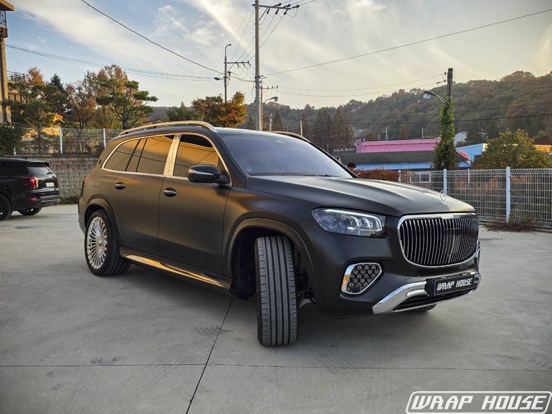벤츠 GLS600 마이바흐 3M 사틴블랙 전체랩핑[김포랩핑][랩하우스] / 김포시 양촌읍