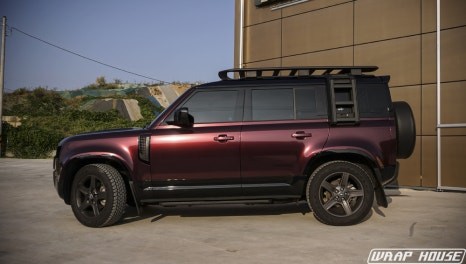 랜드로버 디펜더110 에이버리 패션레드 전체랩핑[김포랩핑][랩하우스] / 김포시 양촌읍