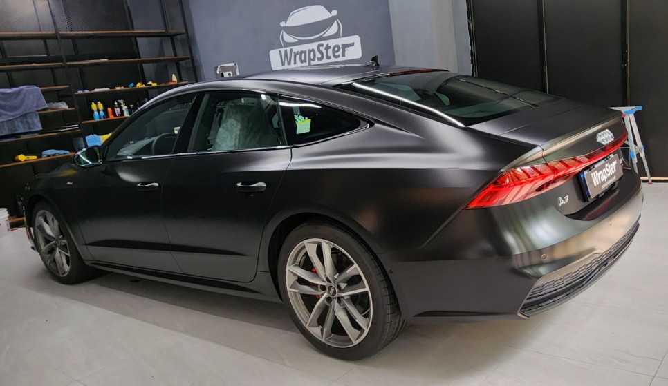 Audi A7 에이버리 사틴블랙 전체랩핑 / 아우디 / A7 / 경기도 고양시