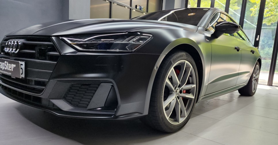 Audi A7 에이버리 사틴블랙 전체랩핑 / 아우디 / A7 / 경기도 고양시