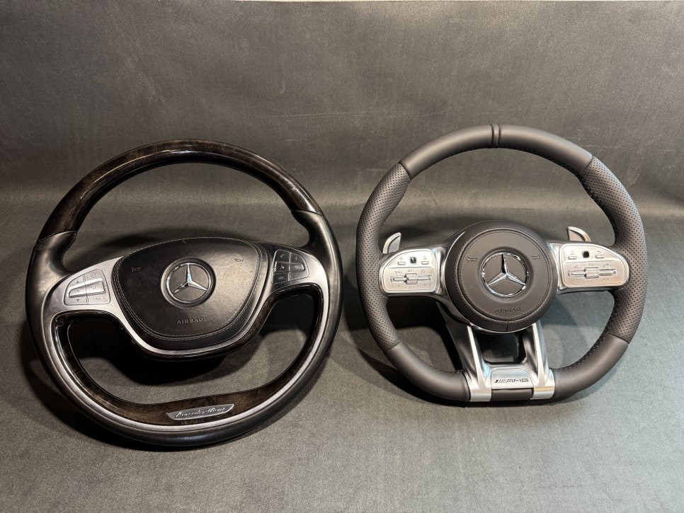 부산벤츠amg D컷핸들 w222 S클래스 차량에 시공 / 부산 동래, 양산