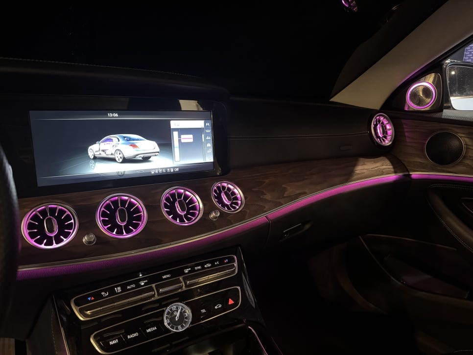 부산벤츠송풍구엠비언트 3d부메스터트위터 패키지로 W213 E220d차량 튜닝변화 / 부산 동래, 양산