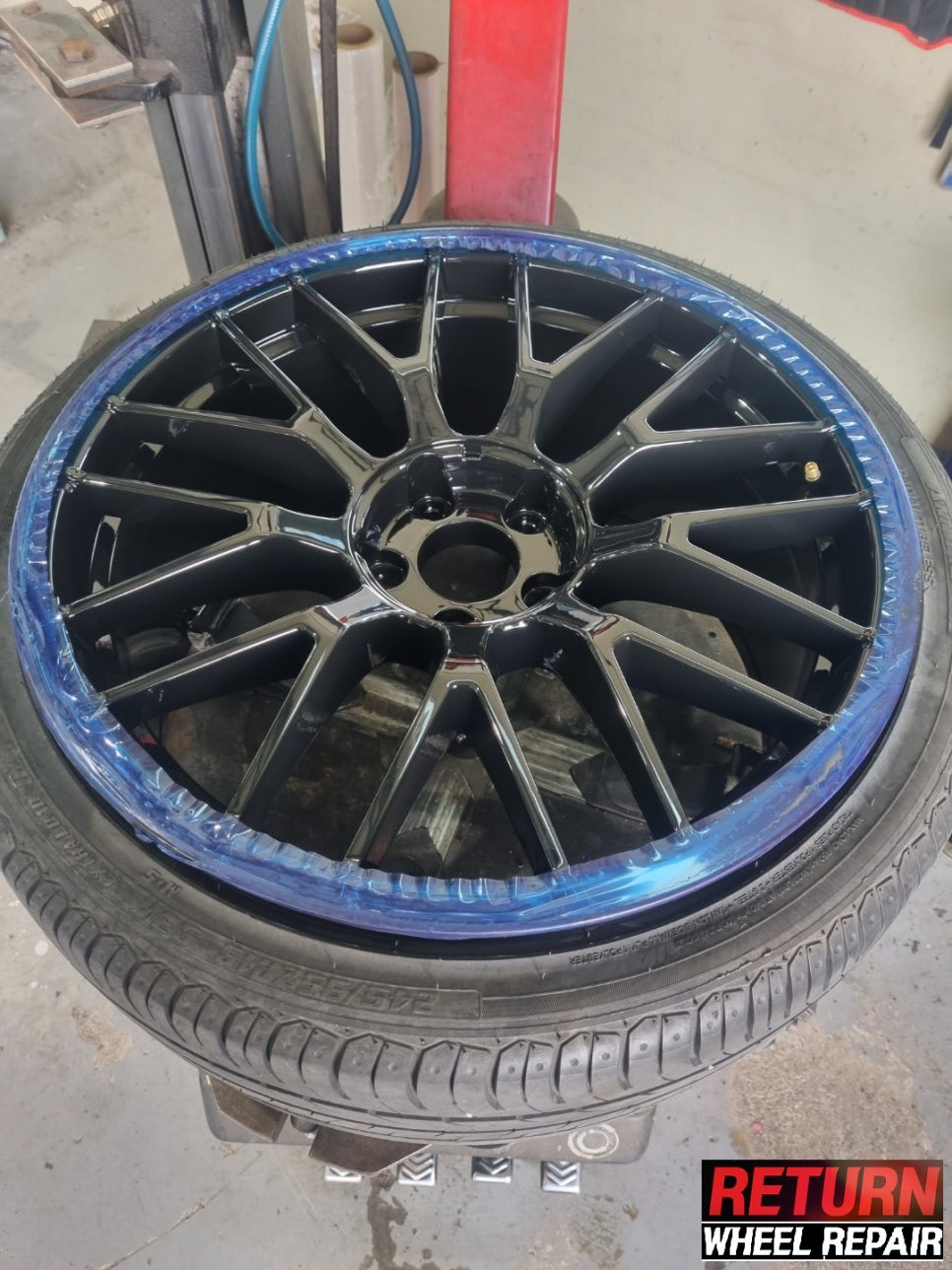 [파주휠복원] 벤츠 E클래스 블랙유광 휠 복원 / 파주,일산,포천