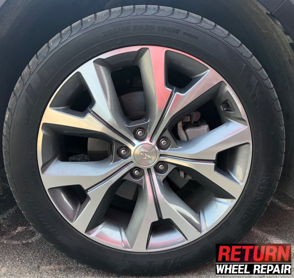 [파주휠복원] 현대 산타페 20인치 블랙유광 휠 복원 / 파주,일산,포천