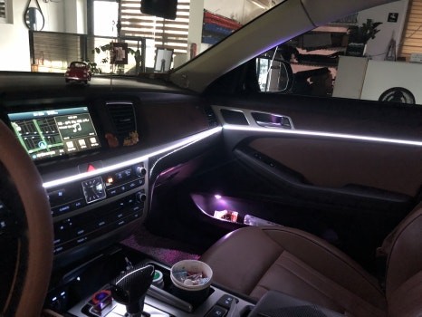 2018제네시스 G80 DH 엠비언트라이트,ISG+오토홀드 기억하기모듈, S KEY 근접도어 키리스 walk away auto lock/unlock장착 대전 엠제이솔루션 / 대전,세종,청주