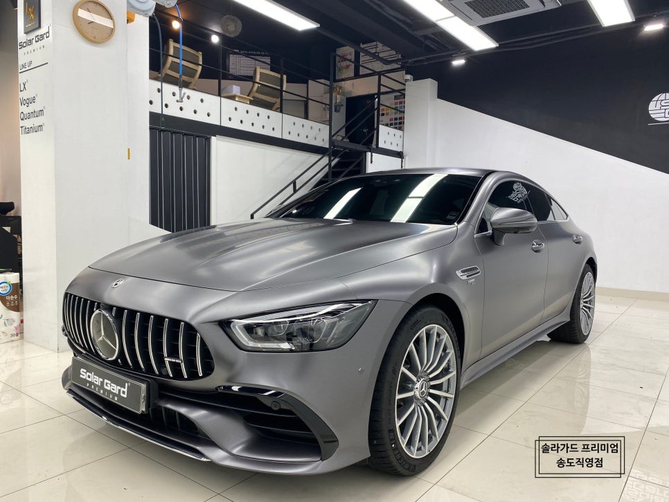 인천 랩핑 추천 벤츠 AMG GT43 반무광 사틴 다크 그레이로 시선강탈 카리스마!!