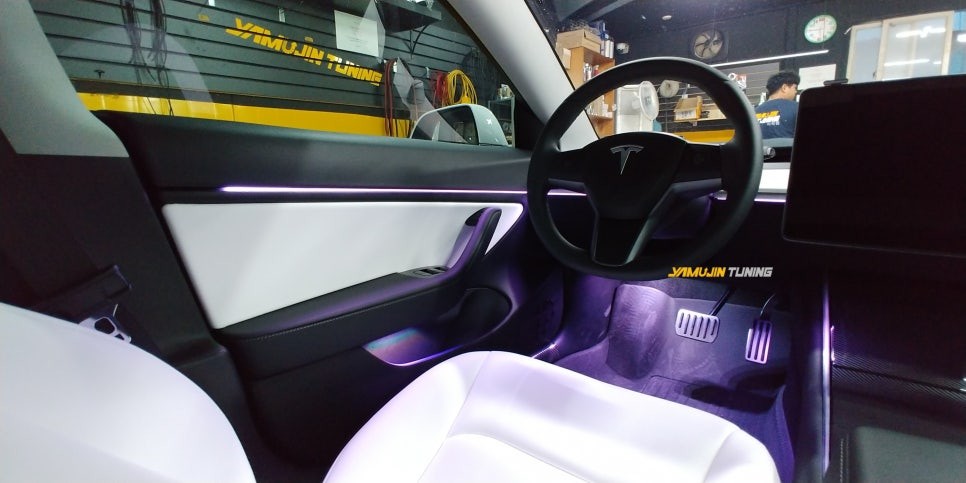 어? 어! 테슬라 모델3 비노출 아크릴 풀컬러 엠비언트 튜닝은 이 맛이지! / 포천, 양주, 의정부, 동두천