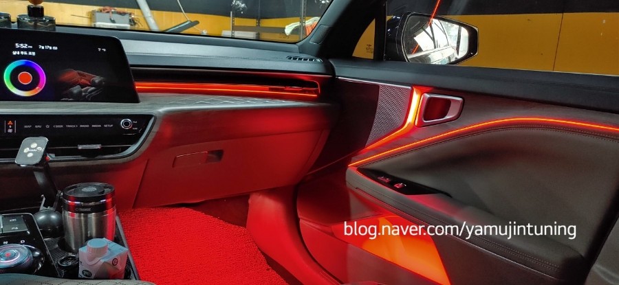 기아 K8 자동차 실내 엠비언트 라이트 튜닝 이런거다. / 포천, 양주, 의정부, 동두천