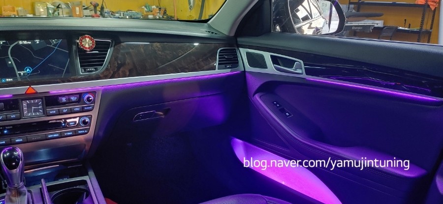 제네시스 DH. 구형G80? 자동차 비노출 아크릴 엠비언트 닷! / 포천, 양주, 의정부, 동두천