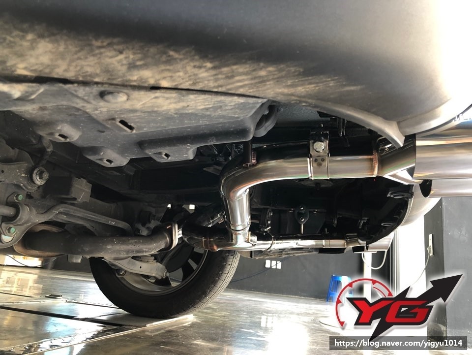 양산튜닝 준비엘 싼타페DM 컴플릿 듀얼배기장착 구조변경필요없는 배기작업 / 경남 양산, 김해, 부산