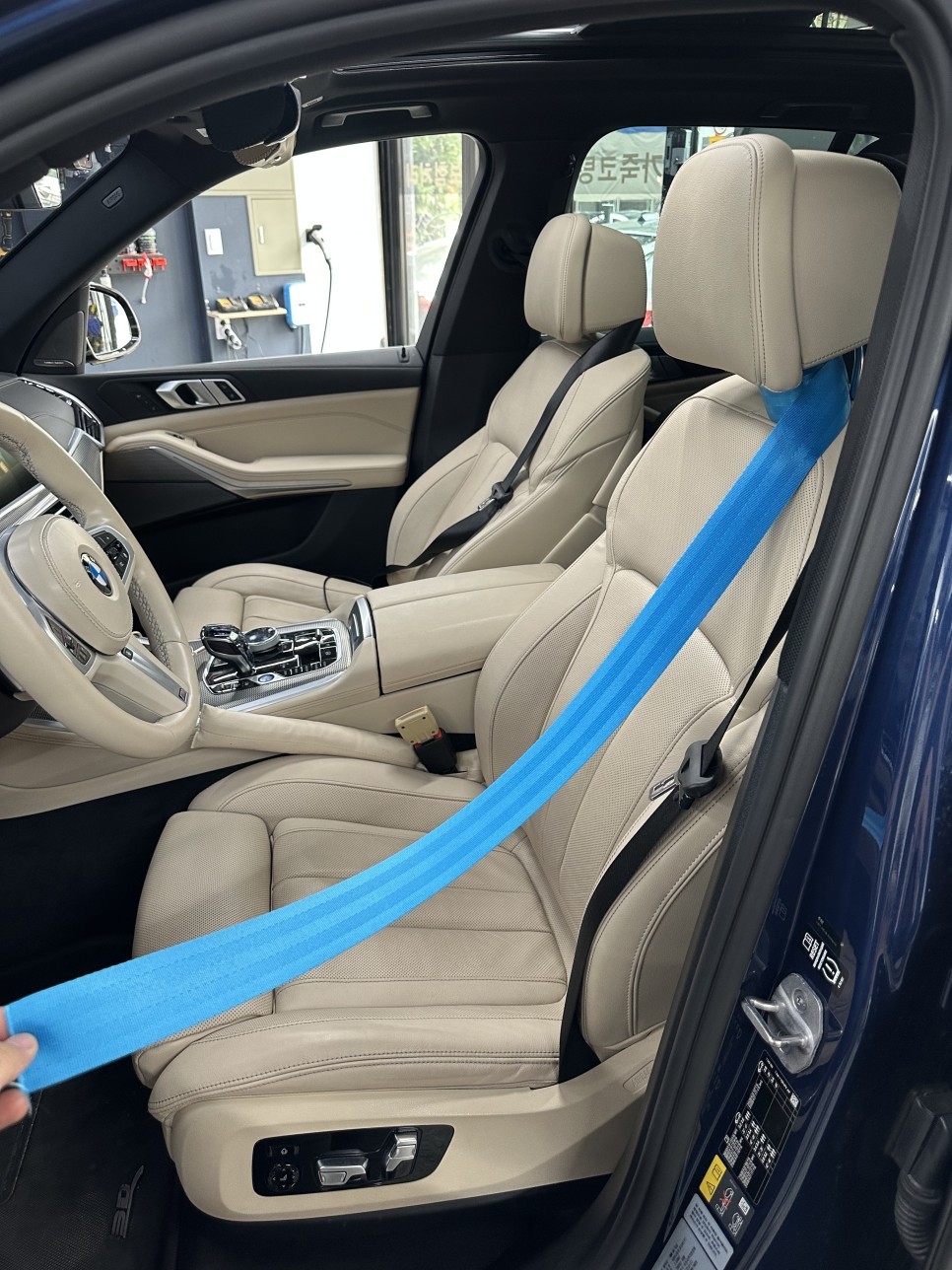 BMW X5 45E 안전벨트 커스텀 컬러 체인지 블랙 블루 교체 / 서울 성동구