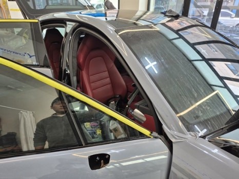 동탄랩핑 포르쉐 파나메라 그레이 전체랩핑 :) 고광택 필름 시공 / 화성 동탄치동천로