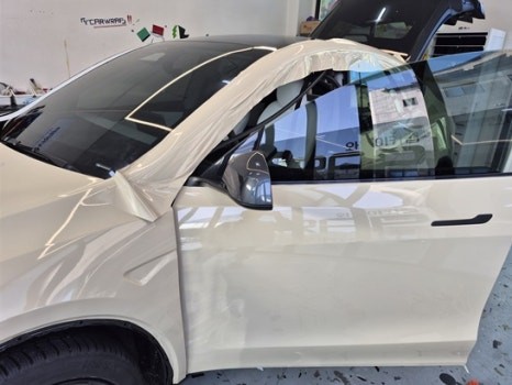 테슬라 모델Y 주니퍼 전체랩핑 :) 유광 카키 컬러 시공 / 화성 동탄치동천로