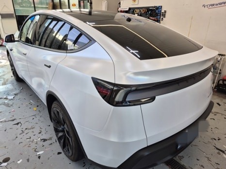 전기차 테슬라 모델Y 주니퍼 전체 랩핑 :) 메탈릭 화이트 / 화성 동탄치동천로