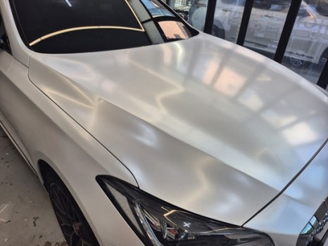 제네시스 G80 무광 메탈릭 화이트:) 동탄 전체 랩핑 시공 / 화성 동탄치동천로