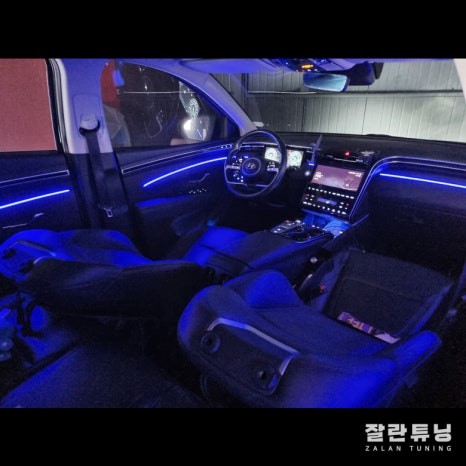 투싼NX4 엠비언트로 실내 꾸미기 무드등으로 색상마다 분위기가 완전 다르다!! 평택안성 잘란튜닝 / 경기 안성