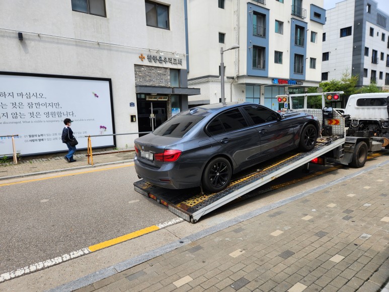 랩플래닛-320d F바디 비닐프로그 매트블랙 전체랩핑 과정 / 인천 서구