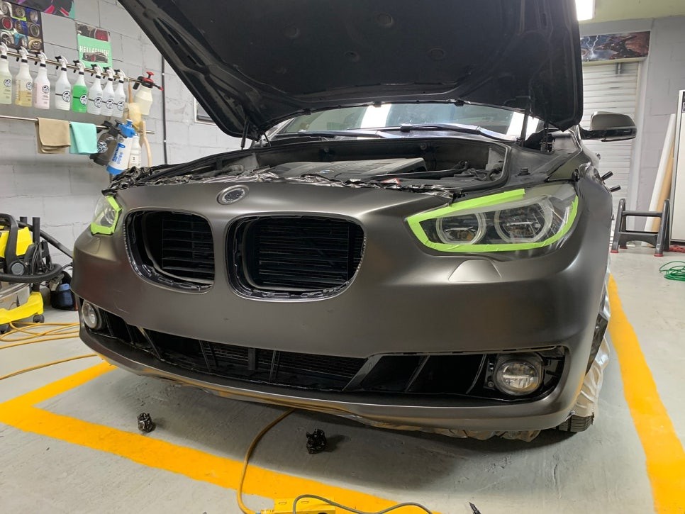 원주랩핑 BMW 5gt 에이버리슈프림 사틴다크바솔트 전체랩핑_원주카스킨_원주PPF시공전문점