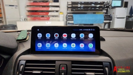 대전 bmw 118D 안드로이드올인원 10.25인치 모니터 인스톨