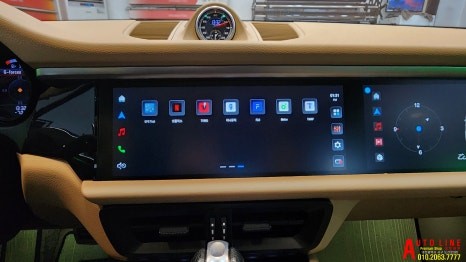 포르쉐 마칸 안드로이드올인원 듀얼스크린24인치 실내 컨버전인스톨