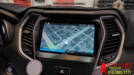 대전  싼타페DM 안드로이드 올인원 카나로 X플러스 설치