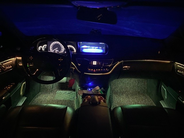 벤츠 s63 amg 실내무드등 엠비언트시공!!