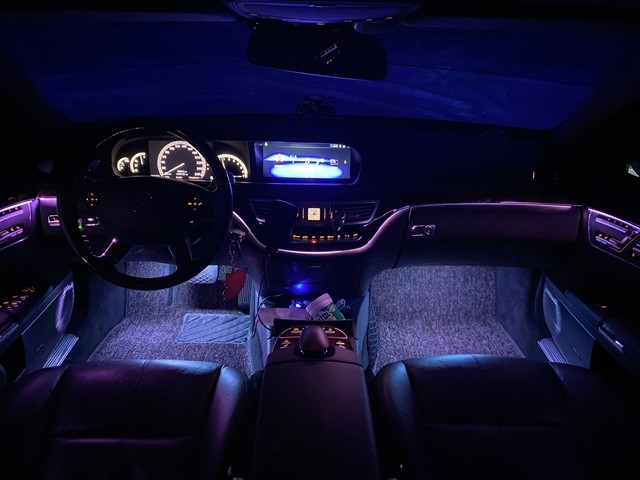 벤츠 s63 amg 실내무드등 엠비언트시공!!