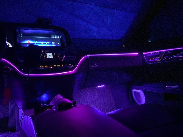 벤츠 s63 amg 실내무드등 엠비언트시공!!