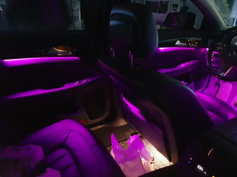 벤츠 W218 CLS 엠비언트 순정 엠비언트를 풀컬러 엠비언트로 광량업 해보자 / 남양주, 노원, 하남, 송파