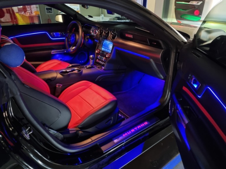 포드 머스탱 엠비언트 실내 분위기 쥑이는데? / 남양주, 노원, 하남, 송파