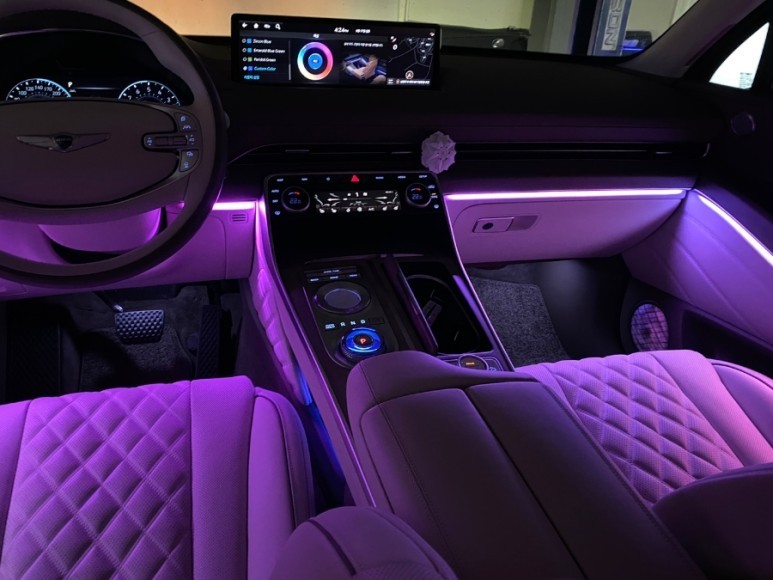 제네시스 gv80 엠비언트 글로우모션 무빙 엠비언트는 프리미엄 엠비언트 입니다 순정 연동 무빙 엠비언트로 간지나게~ / 남양주, 노원, 하남, 송파