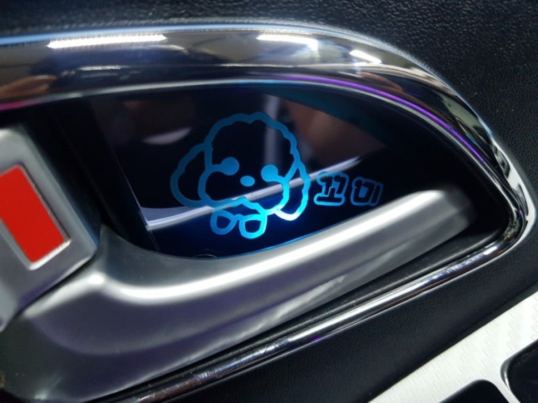 투싼IX 커스텀 RGB 컵홀더 도어캐치 / 남양주, 노원, 하남, 송파